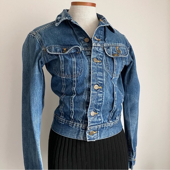 Vintage Cropped Lee Denim Jacket - Picture 8 of 10